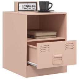 Berkfield Bedside Cabinet Pink 34.5X39X44 Cm Steel - thumbnail 5