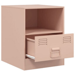 Berkfield Bedside Cabinet Pink 34.5X39X44 Cm Steel - thumbnail 7