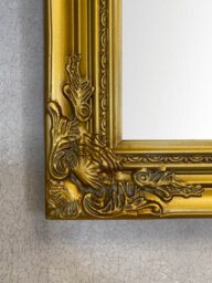 Downton Interiors Large Antique Gold Wood Frame Wall Mirror 90Cm - thumbnail 3