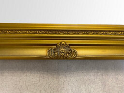 Downton Interiors Large Antique Gold Wood Frame Wall Mirror 90Cm - thumbnail 4