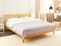 Beliani Bedspread Halpola Cotton 200 X 220 Cm Pink - thumbnail 2