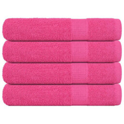 Berkfield Towels 4 Pcs Pink 100X200 Cm 360 Gsm 100% Cotton