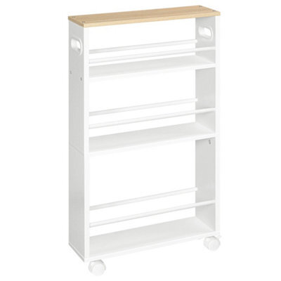 Kitchen Storage Trolley Rolling Cart 45X15X80Cm With Shelves - image 1