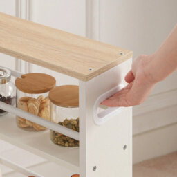 Kitchen Storage Trolley Rolling Cart 45X15X80Cm With Shelves - thumbnail 4
