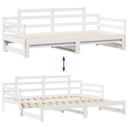 Berkfield Daybed With Trundle And Drawers Without Mattress White 90X200 Cm - thumbnail 8