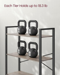 Songmics 6-Tier Tall Bookshelf, Large Bookcase, Steel Frame, Freestanding Shelf Unit, Industrial, Heather Greige And Ink Black - thumbnail 6