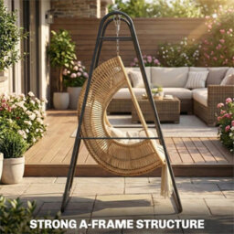 Hammock Chair Stand Only, Hanging Chair Stand, 150Kg Load, Black - thumbnail 3