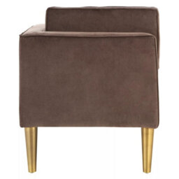Orsina Velvet Upholstered Grey Velvet And Left Arm Chaise Lounge, Luxirous Chaise Lounge, Slim Chaise For Relaxing - thumbnail 3