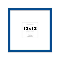 "13X13"" Blue Picture Frame - 13X13"" Square Frame With 9X9"" Mount For 13X13""/9X9"" Pictures Art Deco Style Room Decor, 1 Pack" - thumbnail 1