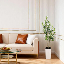 London Boutique 150 Cm Artificial Camellia Tree, Tall White Planter, Faux Flower Tree, Indoor Outdoor Decor, Entryway Living Room - thumbnail 5
