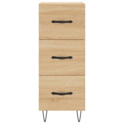 Berkfield Highboard Sonoma Oak 34.5X34X180 Cm Engineered Wood - thumbnail 8