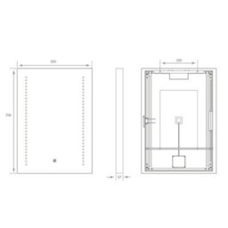 Bubly Bathrooms Saturn 1 Tunable Led Illuminated Bathroom Mirror - 1150X600mm, Dimmable, Ip44, With Demister - thumbnail 6