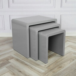 Nest Of Tables Set Of 3 Grey Side End Living Room Furniture Nesting