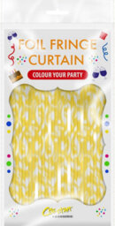 Netagon Shimmer Tinsel Curtain Reindeer Christmas Tree Design 3M X 1M Yellow - thumbnail 2