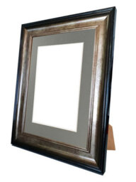 Frames By Post Scandi Black & Gold Frame With Dark Grey Mount For Image Size 4 X 3 Inch - thumbnail 4