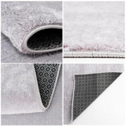 Homeart Soft Area Rugs, Anti-Slip, Machine Washable Fluffy Carpet For Living Room Bedroom Kitchen, Light Grey, 200X290 Cm - thumbnail 8