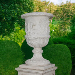 Giant Greek Design Stone Cast Vase With Column - thumbnail 3