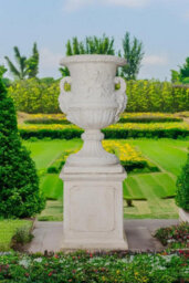 Giant Greek Design Stone Cast Vase With Column - thumbnail 2