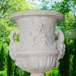 Giant Greek Design Stone Cast Vase With Column - thumbnail 4