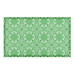 Native Natural Green Flower Pattern Indoor & Outdoor Doormat - 70X40Cm - thumbnail 2