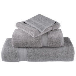 Berkfield 6 Piece Premium Towel Set Solund Grey 600 Gsm - thumbnail 4