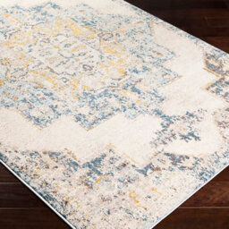 Livabliss Ankara Vintage Blue Beige Traditional Boho Living Room Rug 120 X 170 Cm Easy Care, Non Shedding - thumbnail 6