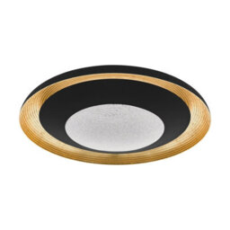 Elegant Black Gold Led Wall Flush Ceiling Light With Granille Design - thumbnail 1