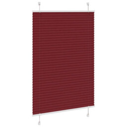 Berkfield Modern Pleated Blind Bordeaux Red 85X100 Cm Fabric Width 84.4 Cm Polyester - thumbnail 3