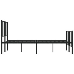 Berkfield Metal Bed Frame With Headboard And Footboard Black 140X200 Cm - thumbnail 7