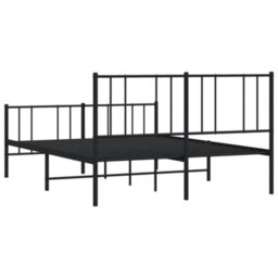 Berkfield Metal Bed Frame With Headboard And Footboard Black 140X200 Cm - thumbnail 8