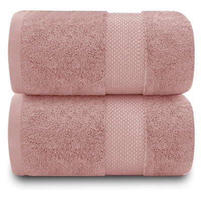Gc Gaveno Cavailia 2Pk Miami Bath Towel 70X125 Blush Pink 700 Gsm Quick Drying & Super Absorbent Bath Towel Set