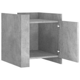 Berkfield Bedside Cabinet Concrete Grey 45X50X50 Cm Engineered Wood - thumbnail 7