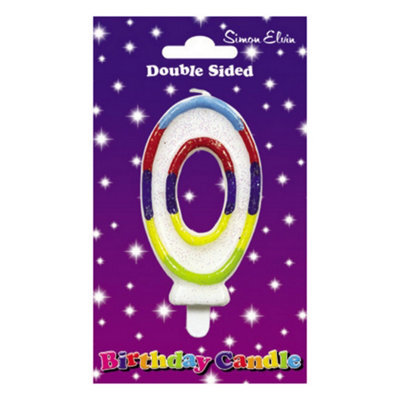 Simon Elvin Multicoloured Birthday/anniversary Number Candles (Pack Of 6) Multicoloured (3)