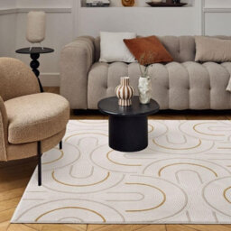 The Rugs Carmel Cream/gold Geometric Area Rug And Runner Non Shedding, Stain Resistant, Soft - thumbnail 7