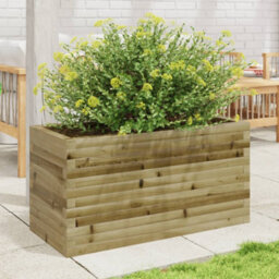 Berkfield Rustic Garden Planter 90X40X45.5 Cm Impregnated Wood Pine - thumbnail 3