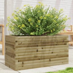 Berkfield Rustic Garden Planter 90X40X45.5 Cm Impregnated Wood Pine - thumbnail 2