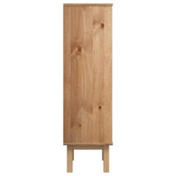 Berkfield Shoe Cabinet Otta With 3 Drawers Brown&white Solid Wood Pine - thumbnail 5