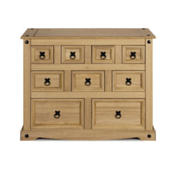 Mews Corona Merchant 9 Drawer Chest Of Drawers Sideboard Mexican Solid Pine - thumbnail 2