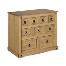 Mews Corona Merchant 9 Drawer Chest Of Drawers Sideboard Mexican Solid Pine - thumbnail 6