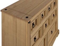 Mews Corona Merchant 9 Drawer Chest Of Drawers Sideboard Mexican Solid Pine - thumbnail 5