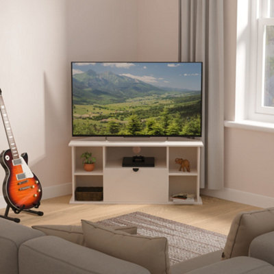Varese Matt Kashmir Corner Tv Unit With 2 Shelves & 1 Drawers, (H)51Cm X (W)112Cm X (D)51.5Cm - image 1