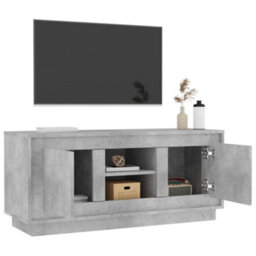 Walplus Tv Cabinet Concrete Grey 102X35X45 Cm Engineered Wood - thumbnail 5