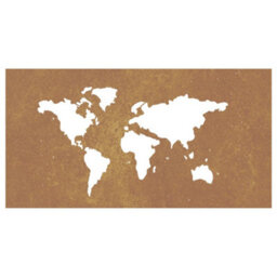 Vidaxl Garden Wall Decoration 105X55 Cm Corten Steel World Map Design - thumbnail 4