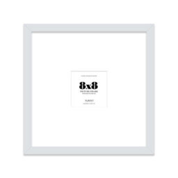 "8X8"" Light Grey Picture Frame - 8X8"" Square Frame With 4X4"" Mount For 8X8""/4X4"" Pictures Moderrn Style Thin Edge, 1 Pack" - thumbnail 1