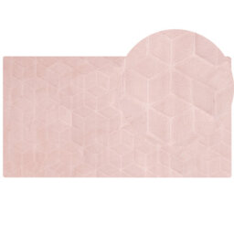 Beliani Faux Fur Rug Thatta Pink 80 X 150 Cm - thumbnail 1