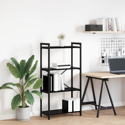 Berkfield Bookcase Black Oak 60 X 30 X 118 Cm Engineered Wood - image 1