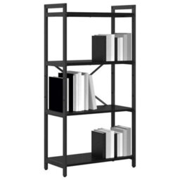 Berkfield Bookcase Black Oak 60 X 30 X 118 Cm Engineered Wood - thumbnail 3