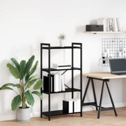 Berkfield Bookcase Black Oak 60 X 30 X 118 Cm Engineered Wood