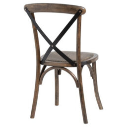 Wyld Haus Eglise Arched Elm Cross-Back Dining Chair With Rush Seat - thumbnail 4