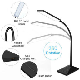 72 Led Flexible Usb Touch Sensor Desk Lamp With 5 Light Modes - thumbnail 3